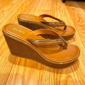 Aldo platform flip flops